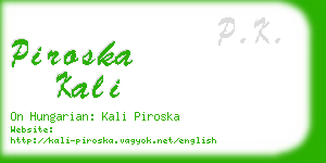 piroska kali business card